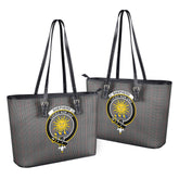 Shepherd Tartan Crest Leather Tote Bag